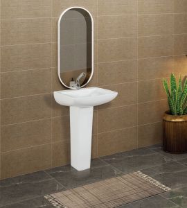 White Ceramic Pedestal Wash Basin
