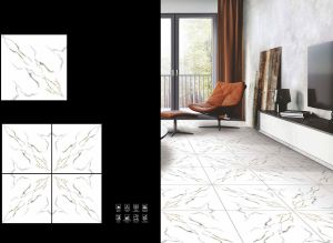 White Glossy Porcelain Floor Tile