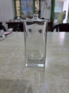 Flat Square Perfume Glass Bottle