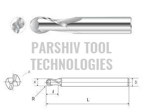 2 Flute Solid Carbide Ball Nose End Mills