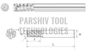 6 Flute Solid Carbide Corner Radius End Mills