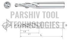 2 Flute Solid Carbide Step Drills With Coolant Holes