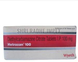 Hetrazan 100 Mg Tablets