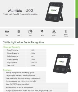 Multibio 500 Visible Light Face Recognition Device