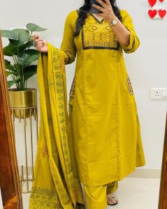 Embroidered Kurta Set with Dupatta