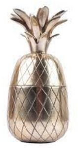 Vintage Solid Brass Pineapple Side Table