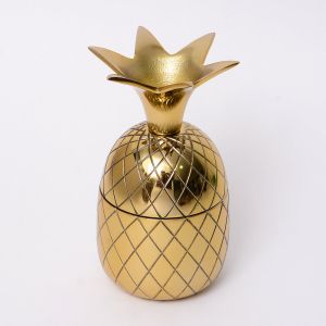 Vintage Solid Brass Pineapple Side Table