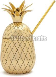 Vintage Solid Brass Pineapple Side Table