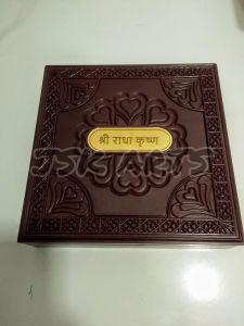 Shree Radha Krishna Gold Plated Photo Frame Box
