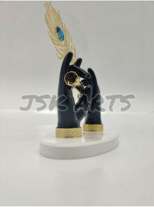 Black Krishna Divine Hand Idol