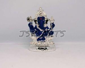 Black Silver Plated Ganesh Moorti
