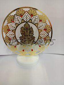 Golden Lord Ganesh Car Dashboard Idol