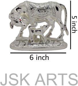 Polyresin Kamdhenu Cow Calf Statue