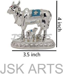 Polyresin Kamdhenu Cow Calf Statue