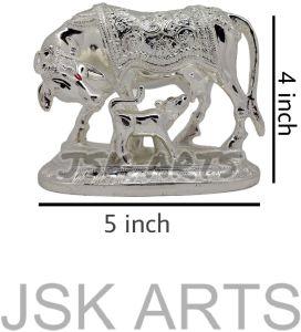 Polyresin Kamdhenu Cow Calf Statue