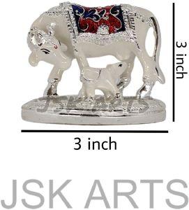 Polyresin Kamdhenu Cow Calf Statue