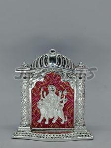 Silver Plated Durga Maa Photo Frame