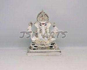 Silver Plated Ganesha Moorti