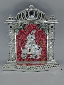Silver Plated Laddu Gopal Photo Frame