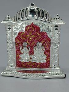 Silver Plated Laxmi Ganesh Photo Frame