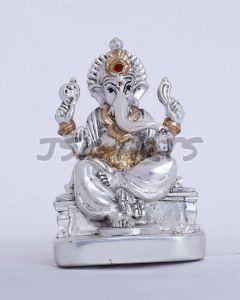 White Silver Lord Ganesha Statue