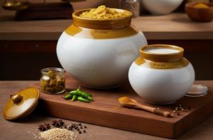 Traditional Ceramic Pickle Jar