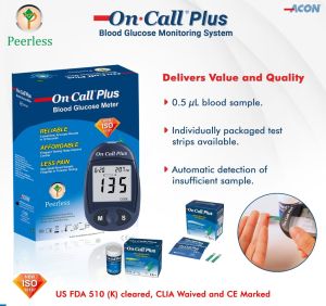 On Call Plus Glucometer with 10 Free Strips from Acon Usa