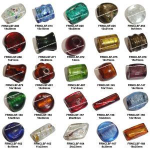 Silver Foil Glass Beads