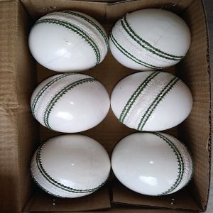 White Leather Cricket Ball