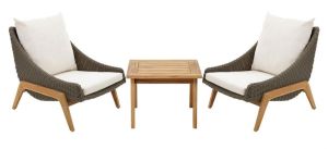 2 Seater Teak Wood Chair Table Set