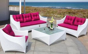 6 Seater Outdoor HDPE Rattan Sofa Set