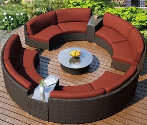 8 Seater Outdoor HDPE Rattan Sofa