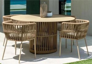 Braid Rope Round Outdoor Furniture Dining Set