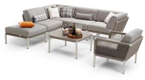 Braided Rope Indoor Table Sofa Set