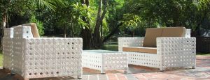 HDPE Synthetic Rattan Outdoor Sofa Set