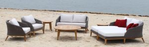 Teak Wood Sofa Chair Table Set
