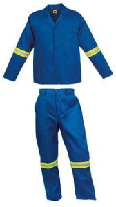 2 Piece Dark Blue High Visibility Safety Coverall