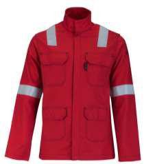 2 Piece Red High Visibility Safety Coverall