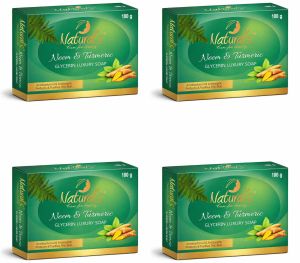 Natural\'S Care For Beauty Neem &AMP; Turmeric Glycerin Luxury Soap 100gm | Pack of 4 |