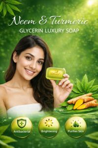 Natural\'S Care For Beauty Neem &AMP; Turmeric Glycerin Luxury Soap 100gm | Pack of 4 |