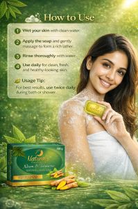 Natural\'S Care For Beauty Neem &AMP; Turmeric Glycerin Luxury Soap 100gm | Pack of 4 |