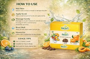 Natural\'S Care For Beauty Face/body Scrub Pack of 3 | Fruit, Coffee &AMP; Apricot