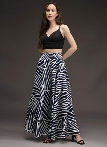 Ladies Stylish Printed Wide Leg Palazzo