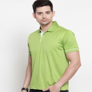 Mens Apple Green with White Tip Scott Dry Fit Polo T-Shirt