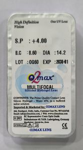 Clear Spherical Power Silicone Hydrogel Contact Lenses