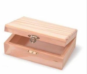 Pine Wood Lock Gift Storage Box