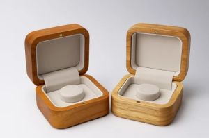 Teak Wood Couple Ring Box Set