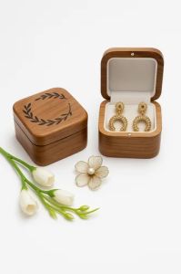 Teak Wood Earring Jewellery Box