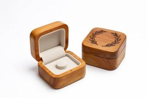 Teak Wood Ring Gift Box