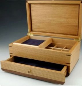 Wooden Jewellery Box With Drawer